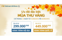 Vé Vietnam Airlines khuyến mại.